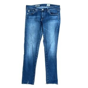 AG Adriano Goldschmied Women's Jeans 29R The Legging Ankle Raw Hem‎ Skinny